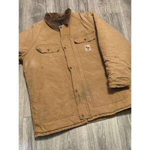 Vintage Walls 12/8 Twelve Over Eight Canvas Coat Jacket Mens Quilt Lined READ